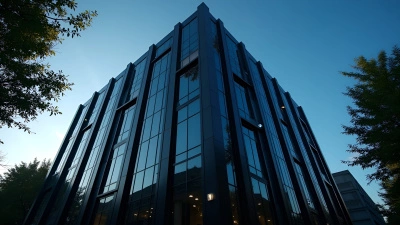 Modern Black Gray Office Building With Glass Windows