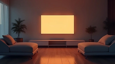 Modern Flat Screen TV In Minimalist Living Room