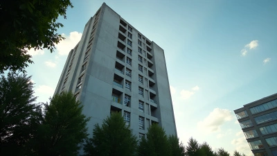 Modern Gray Concrete Building Low-Angle View