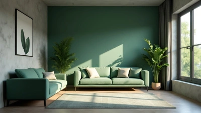 Modern Green And Gray Living Room Design
