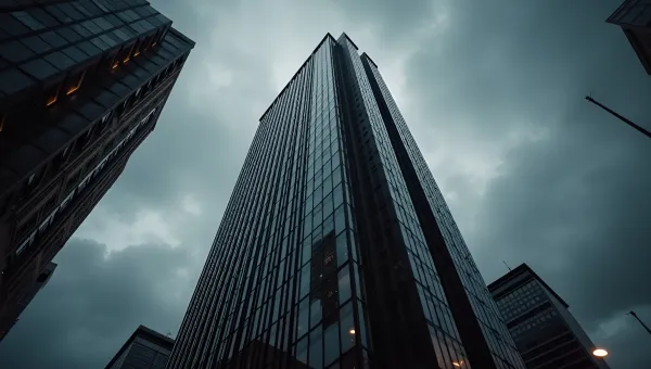 Modern High-Rise Building With Reflective Glass