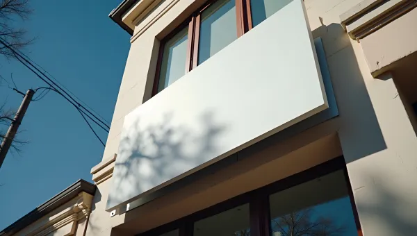 Modern White And Brown Signage Board On Storefront