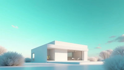 Modern White Building With Clean Lines And Vibrant Sky