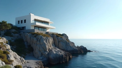 Modern White Concrete House On Rocky Coastline