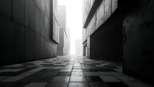 Monochrome Abstract Geometric Shapes Artwork