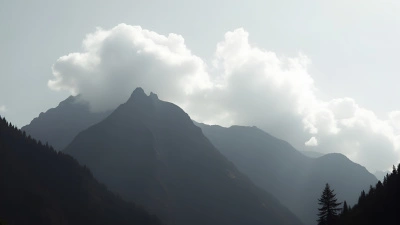 Monochrome Mountain Landscape With Dramatic Contrast