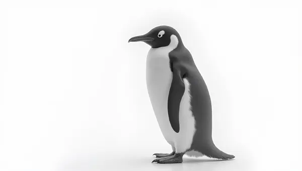 Monochrome Penguin Profile With Clear Markings