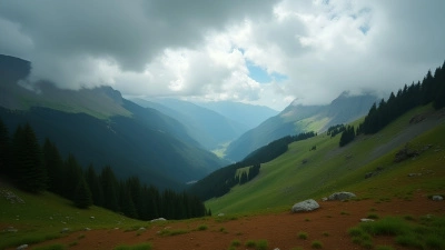 Mountain Landscape With Lush Green Slopes