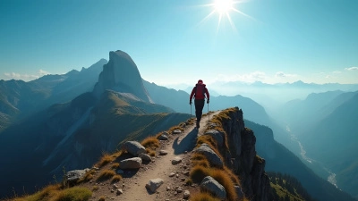 Mountain Ridge Hiking Trail With Clear Sky