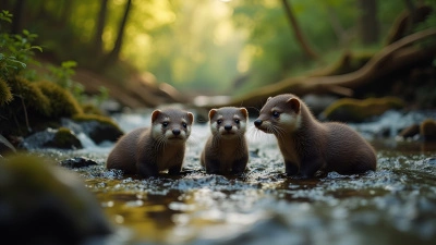 Mustelids Close-Up In Natural Habitats