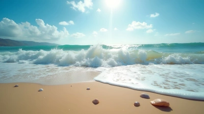 Ocean Waves Crashing On Sandy Shore