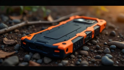 Orange Black UAG Smartphone On Rough Ground