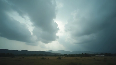 Overcast Sky with Gray Clouds Over Landscape