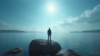 Person On Rock By Calm Lake View