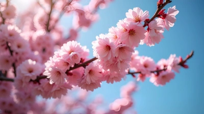 Pink Cherry Blossom Tree In Full Bloom