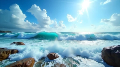 Powerful Ocean Waves Crashing Rocky Shores