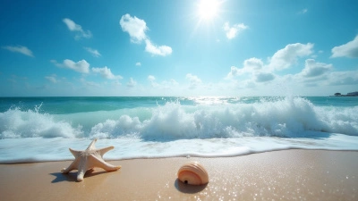 Powerful Ocean Waves Crashing On Sandy Beach