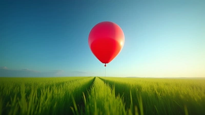 Red Balloon Over Green Grass Field