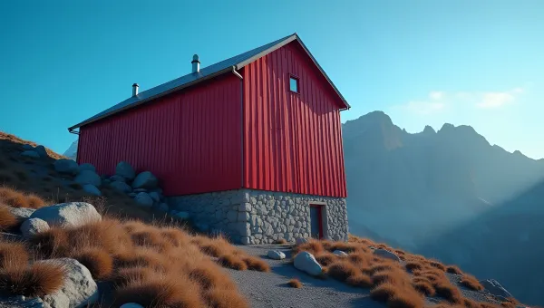 Red Brown Concrete Building Near Mountain