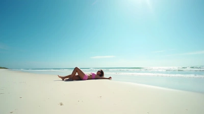 Relaxed Person on Pristine White Sand Beach