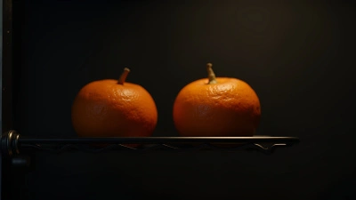 Ripe Orange Fruit On Black Metal Rack