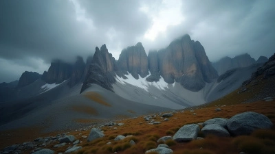 Rocky Mountain Landscape With Rugged Peaks