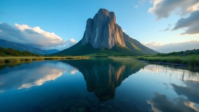 Rocky Mountain Reflection in Calm Blue Water