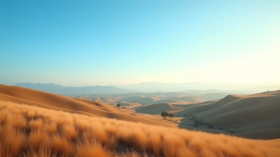 Rolling Brown Hills Under Clear Blue Sky