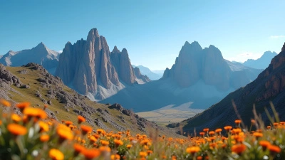 Rugged Brown Alpine Mountains Under Clear Sky