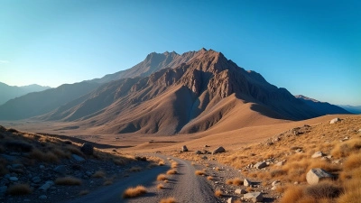 Rugged Brown Mountain With Clear Blue Sky