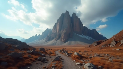 Rugged Brown Mountain With Rocky Terrain