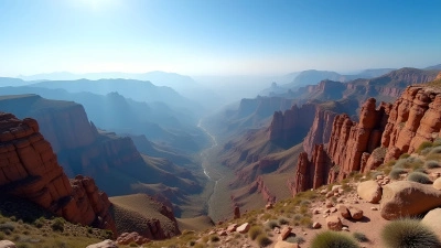 Rugged Brown Mountains Under Clear Blue Sky