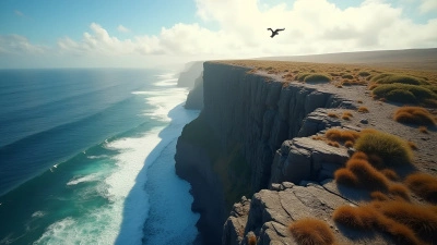 Rugged Cliff Edge With Rocky Textures