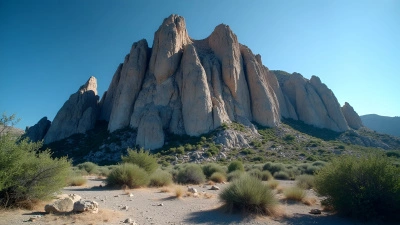 Rugged Gray Green Rock Formation Landscape