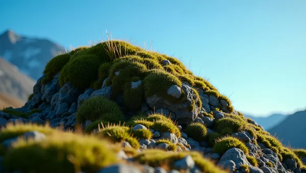 Rugged Green Brown Rock Formation Outdoors