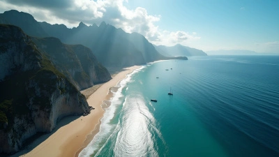 Rugged Mountain Range Meets Sandy Shoreline