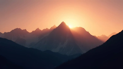 Rugged Mountain Range Silhouette At Golden Hour
