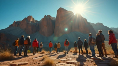 Rugged Rock Formation With Diverse Group Outdoors