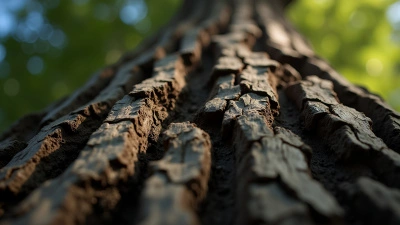 Rugged Tree Trunk Bark Texture Close-Up
