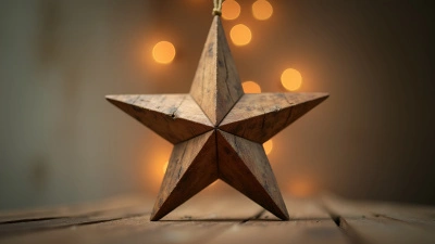 Rustic Brown Star Ornament Close-Up