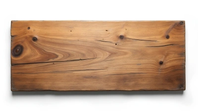 Rustic Brown Wooden Board With Natural Grain Texture