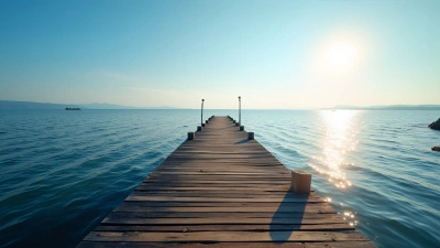 Rustic Brown Wooden Docks Over Calm Water