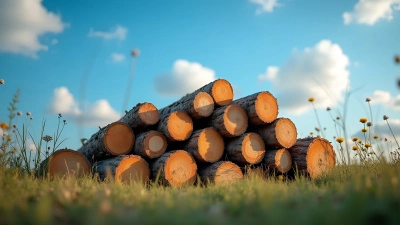 Rustic Tree Logs Neatly Stacked Outdoors