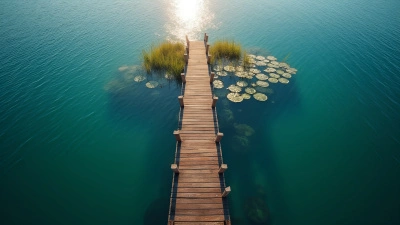 Rustic Wooden Dock Over Clear Blue Water
