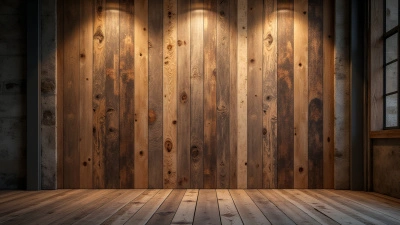Rustic Wooden Pallet Wall With Natural Wood Textures