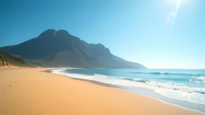 Sandy Beach With Majestic Mountain View