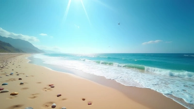 Sandy Seashore Aerial View With Turquoise Waves
