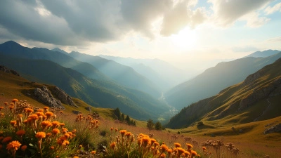 Scenic Brown and Green Mountain Landscape