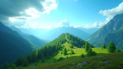Scenic Mountain Landscape With Lush Green Trees