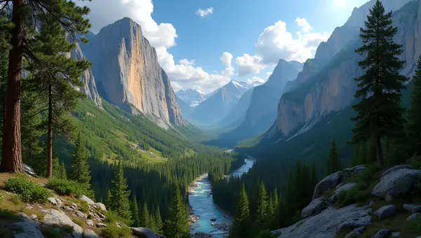 Scenic Mountain Landscape With Rocky Slopes